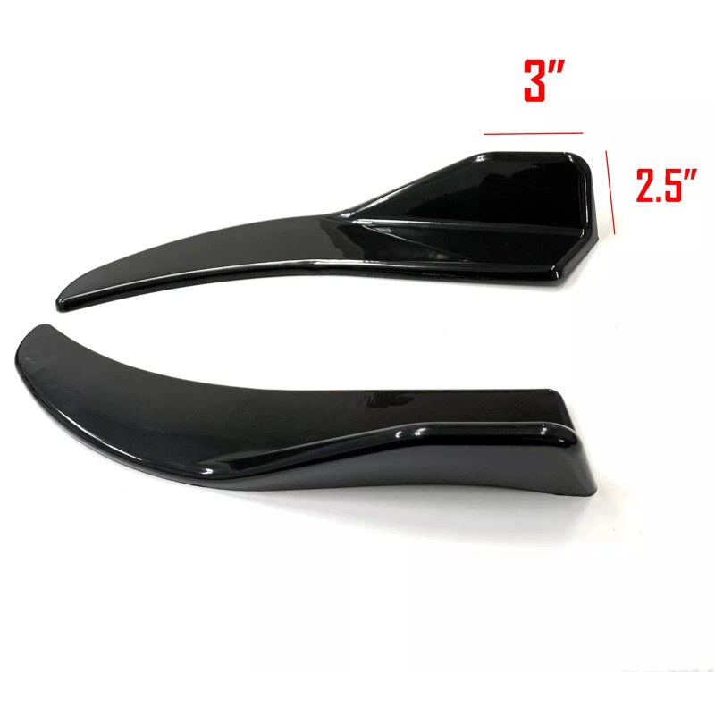 SDeelCase 3 Pcs Rear Bumper Winglet Splitter Spoiler Diffuser Fin