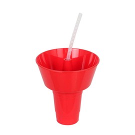 Dulton Y915-1282NB Carry Snack Tab with Tumbler, Red, American Tumbler, Watching Movies, Watching Sports, Tab/Height 3.1 inches (80 mm), Diameter 6.9 inches (175 mm), Tumbler/Height 4.7 inches (120 mm), Diameter 3.9 inches (100 mm), Capacity 13.5 fl oz (