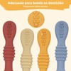 8PCS Juego Cucharas Masticables de Silicona, con Protuberancias para Dentición,