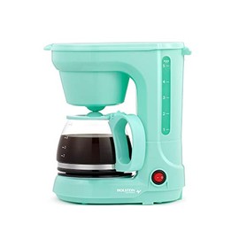 Holstein Housewares - 5-Cup Compact Coffee Maker, Mint - Convenient and User Friendly with Auto Pause and Serve Functions