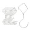 Valorada 10Pack White S Hooks, Metal Hanging Hook with Safety