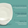 Gibson Home Brentwood 40-Piece Dinnerware Set – Square White Porcelain