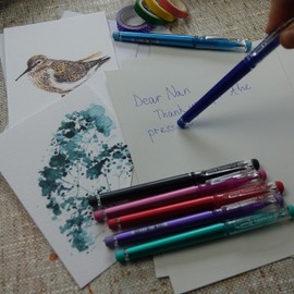 uni-ball UF-222-07 Erasable Rollerball Gel Pens. Premium 0.7mm Ballpoint Tip for Super Smooth Writing, Drawing & Colouring.. Pack of 12 Green