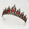 JIOMULIG Crown,Tiaras for Women,Crowns for Women,Black Crown,Black Tiara,Black and Red