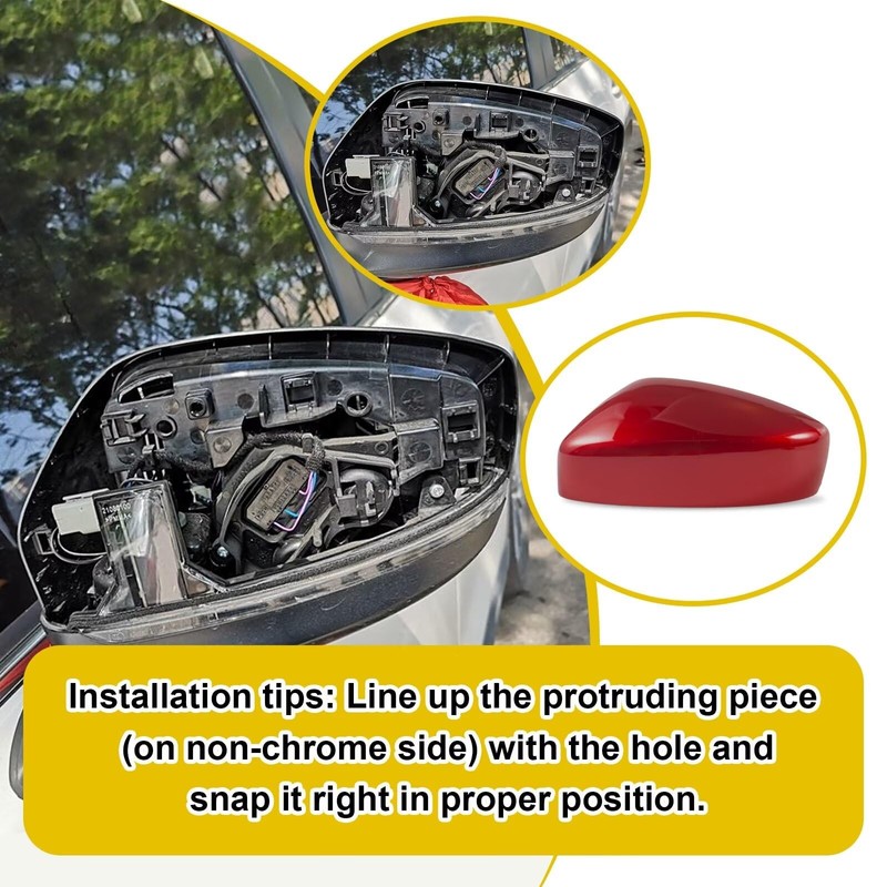 Goholy Car Door Side Rearview Mirror Cover Compatible With Mazda