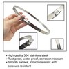 EesTeck 4Pcs 8" Adjustable 304 Stainless Steel Duct Clamps Hose