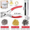 Eyelet Grommet Tool Kit, 1805 Pieces, 1/4 Inch Gold Silver