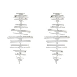 Kendra Scott Rylan Statement Earrings Rhodium Metal One Size