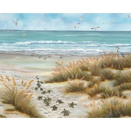 Heritage Puzzle Ocean Bound - 1000 Piece Jigsaw Puzzles for Adults Size 30"x 24" by Lisa Sparling Suitable for Framing - Beach Puzzles for Adults - Coastal Decor - Made in U.S.A.
