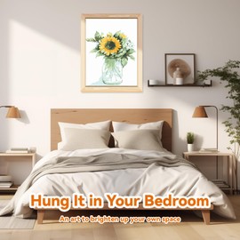 EFOTIML Paint by Number Kits for Adults, Beginners and Kids Age 8-12 Years, 1 Piece 16 x 20 Inch Canvas for Adult Painting Kits in Colorful Box (without Frame), Sunflower and