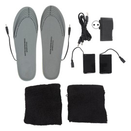 Heated Insoles USB Rechargeable Eletric Foot Warmer for Outdoor Hunting Fishing Hiking Camping Unisex 100‑240V EU Plug