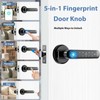 Evanshow Fingerprint Door Lock Biometric Door Knob with Keypad Keyless
