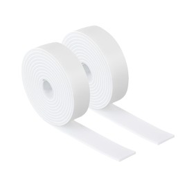 Felt Strips with Adhesive Backing – Furnigear Heavy Duty Cuttable Felt Tape Roll Furniture Pads for Chair Legs - Protecting Hardwood Floors, Chair Wall Protector (White, 80 x 1 x 0.14 Inch)