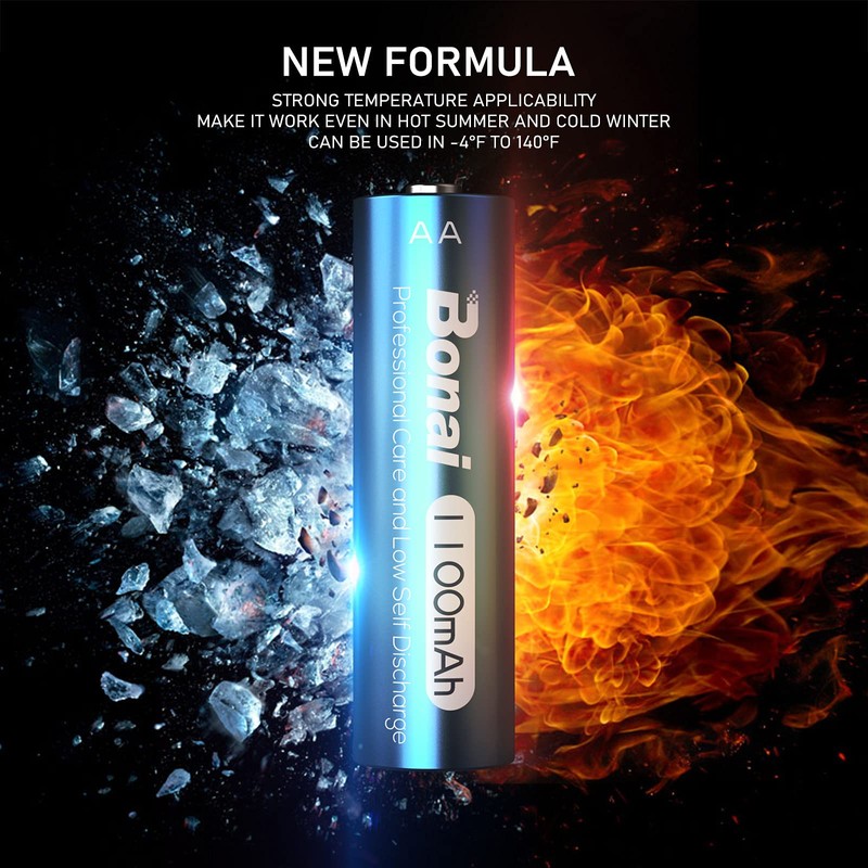 BONAI AA Rechargeable Batteries, High Capacity NiMH Battery for Outdoor