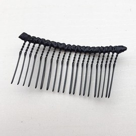 8Pcs 20 Teeth Metal Hair Clip Combs Simple Wire Twist Hair Combs DIY Side Comb Bridal Wedding Veil Combs Hair Accessories for Women and Girls DIY Craft, Black