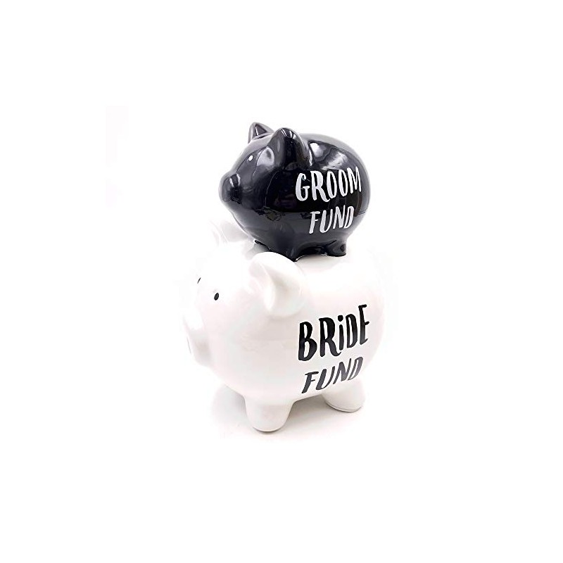 Pennies & Dreams Bride and Groom Piggy Bank Money Box