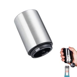 Father's Day Gift for Dad, YUDANSI Push Down Bottle Opener, Automatic Beer Openers, Stainless Steel Bottle Cap Mover, Funny Kitchen Gadgets, Beer Bar Accessories Gifts for Him BF, Magnetic Corkscrew