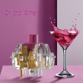 DRAOZA Kailh Crystal Wine Linear Switch RGB SMD for Mechanical Gaming Keyboard 5 pin Switches Compatible Cherry MX Switch(Kailh Crystal Wine 108pcs)
