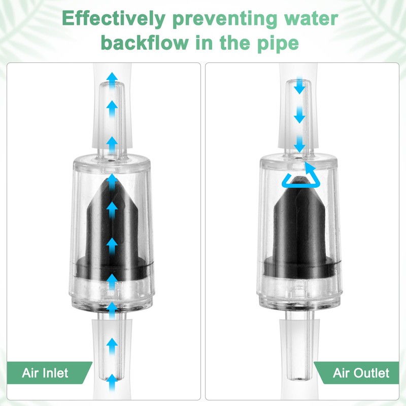 M METERXITY Aquarium Check Valves 1 Way Non-Return Stainless Steel