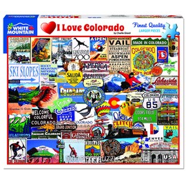White Mountain Puzzles I Love Colorado - 1000 Piece Jigsaw Puzzle