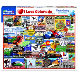 White Mountain Puzzles I Love Colorado - 1000 Piece Jigsaw Puzzle