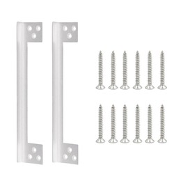 Door Latch Guard Plate, Door Security Protector Door Latch Shield, Stainless Steel Security Door Lock, Cover to Block Access to The Door Lock/Deadbolt Latch for Bathroom Doors (7''- 2Pack, Sliver)
