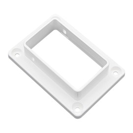 Aiwaiufu 2″ x 3.5″ White Vinyl Fence Brackets, Slotted Handrail Bracket Kit with Screws for Decking Railing, Mount to Wall or Other Vertical Flat Surface, Pack of 2