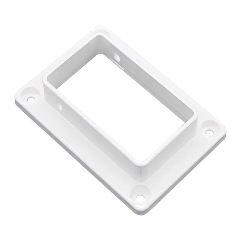 Aiwaiufu 2″ x 3.5″ White Vinyl Fence Brackets, Slotted Handrail