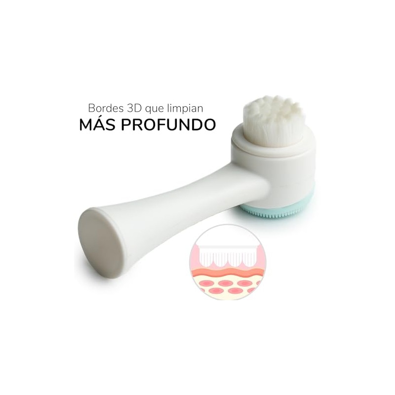 Cepillo Facial Limpiador de Silicona Exfoliante Suave para Limpieza Profunda
