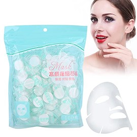100 Mascarillas Faciales Comprimidas Hidratantes e Hidratantes, Algodón para una Piel y una Mayor Sequedad                                            