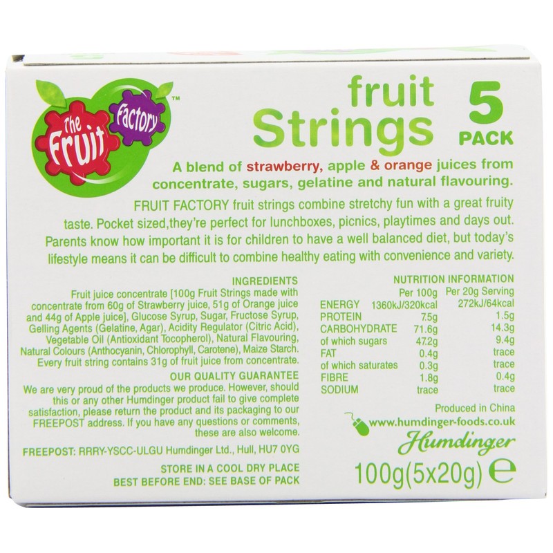 Fruit Factory Strawberry, Apple and Orange Fruit Strings 100 g