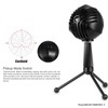 Snowball Microphone USB Inbuilt Audio Card Adjustable Angle Detachable Holder