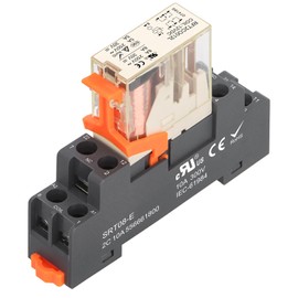 Weasch Power Relay RFT2CO012L, DC 12V Coil, 8 Pin 8A, DPDT 2NO 2NC, with LED Indicator Light and Plastic Clip Socket Base UL Certification (1)