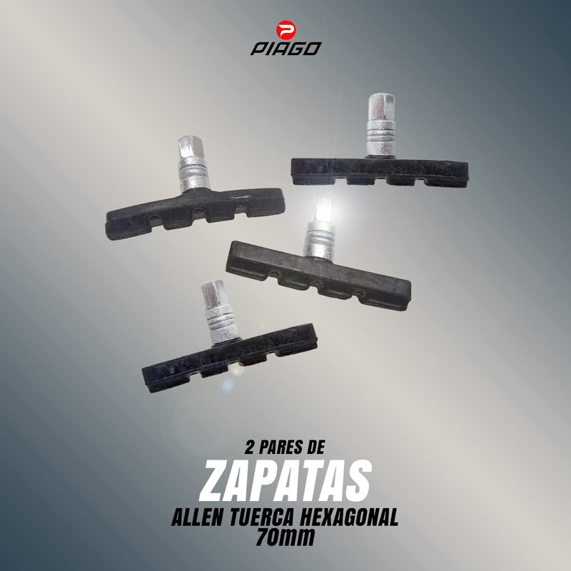 Zapatas Freno De Bicicleta Tuerca Hexa 70mm Paquete de 1