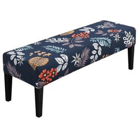 SPRINGRICO Stretch Dining Bench Cover, Removable Bench Slipcover Washable Bench Seat Protector Rectangle Bench Cover for Dining Room, Living Room, Bedroom, Kitchen (Garden Wind)