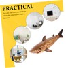 HOMSFOU Wooden Shark Statue en Wiggle Animal Toy