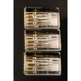 DENTSPLY 3 x Dentsply ProTaper Gold Files Assorted S2 25mm