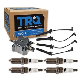 TRQ Ignition Kit Ignition Coil Spark Plugs Spark Plugs Wire Set Compatible with 2000 Chrysler Cirrus 1997-2005 Dodge Neon 1995-2000 Stratus 1997-2000 Plymouth Breeze 1997-2001