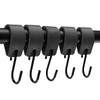 CVFRTT 5-Piece Metal S-Shaped Hooks, Minimalist Wall Mount Storage Hooks