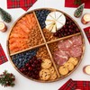 Utoplike Extra Large Acacia Wood Serving Tray, 23.6'' Round Charcuterie