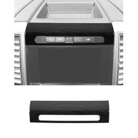 DSWSQ Dashboard Emergency Light Switch Cover Trim Fit for Ford F150 2015-2020 Emergency Light Switch Cover Bezel Trim Decorative Panel Interior Accessories, Black Wood Grain