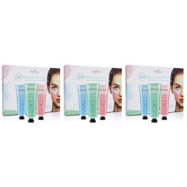 Belle Azul 360 Mask Collection - 3 Piece Face Mask Kit with Shea Butter (3 Pack)