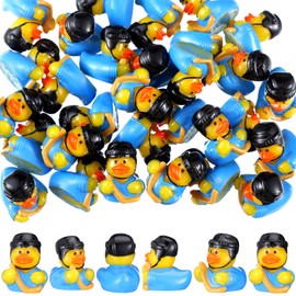 Realspring 24 Pcs Mini Resin Baseball Ducks Figurines Miniature Sport Duck Statues for Micro Landscape Ornament Dollhouse Garden Accessories(Hockey)