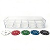 LazTeaSut 2-Pack Clear Acrylic Poker Chip Rack with Lid, 100-Chip