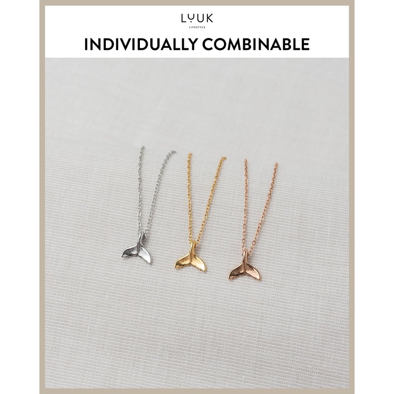 LUUK LIFESTYLE Necklace with mermaid I fish tail pendant and
