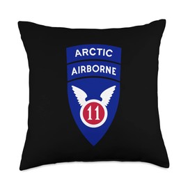 11th Airborne Division Patch - Arctic Angels Throw Pillow