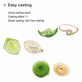JAMG HE Jewelry Castable Resin 3D Printer Resin with High Wax Plus Easy Casting for DLP LCD Mono (500G)
