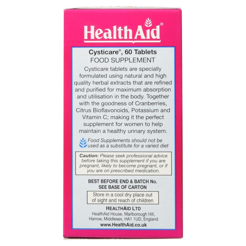 HealthAid CystiCare 60 Vegan Tablets