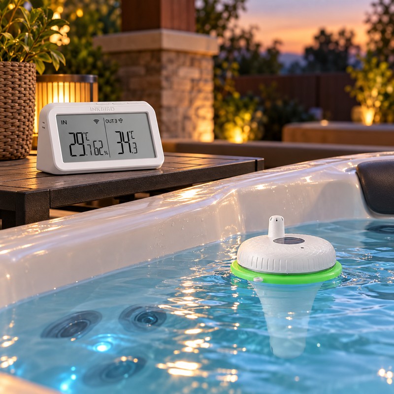 INKBIRD 2nd Gen Wireless Pool Thermometer with IBS-M2 WiFi Gateway,