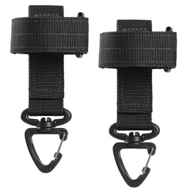 Pack of 2 Belt Glove Clip, Glove Holder, Multi-Purpose Glove Clips, Multi-Purpose Nylon Glove Hook, Adjustable Glove Hook Holder Black for Hiking, Skiing, Camping